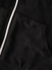 Czarny dres welurowy, komplet z zapinaną bluzą z kapturem 29756