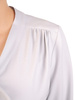 Elegancka, popielata bluzka z ozdobnym wiązaniem 30616
