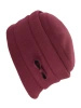Elegancki kapelusz damski cloche w odcieniu bordo – fason z wywiniętym rondem i regulacją obwodu 42728