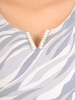 Elegancki kostium damski z żakardową sukienką zdobioną perłami 34167