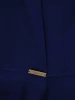 Elegancka chabrowa sukienka trapezowa midi – wysmuklające przeszycia i dekolt w łódkę 20664