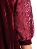Luźna aksamitna suknia z wiązaną przy szyi kokardą 28053