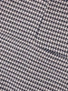 Elegancka granatowa sukienka w pepitkę do pracy – prosty fason midi wysmuklający sylwetkę 40983