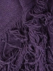 Elegancki sweter damski rozpinany w kolorze fioletowym – luźny fason z modnymi frędzlami 40461