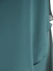 Elegancka długa sukienka trapezowa w kolorze butelkowej zieleni – zwiewny fason maskujący biodra 38111