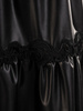 Czarna sukienka damska, efektowne połączenie dzianiny i eko skóry 27972
