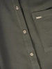 Elegancka wiskozowa koszula damska khaki – prosty krój z kieszenią maskujący biodra 39137