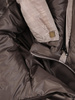 Brązowa pikowana kurtka damska z kapturem 35081