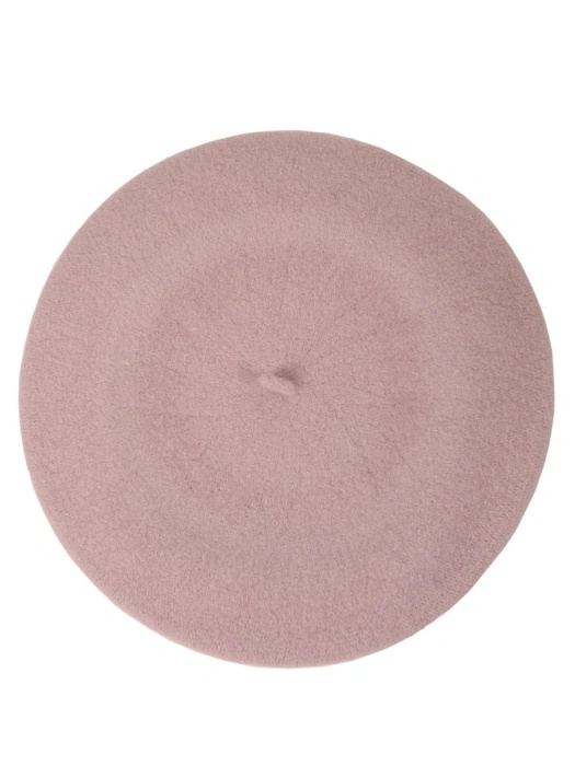 Elegancki beret damski z wełny w odcieniu wrzosowego beżu – klasyczny francuski fason na zimę 40898
