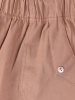 Beżowe spodnie damskie o dopasowanym fasonie – wysmuklający krój z elastyczną gumką w pasie 35357