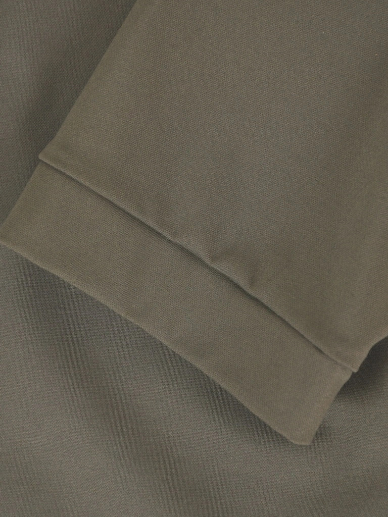 Elegancki komplet damski ze spodniami khaki – wiskozowy prosty krój z kołnierzykiem i gumą w pasie 42595
