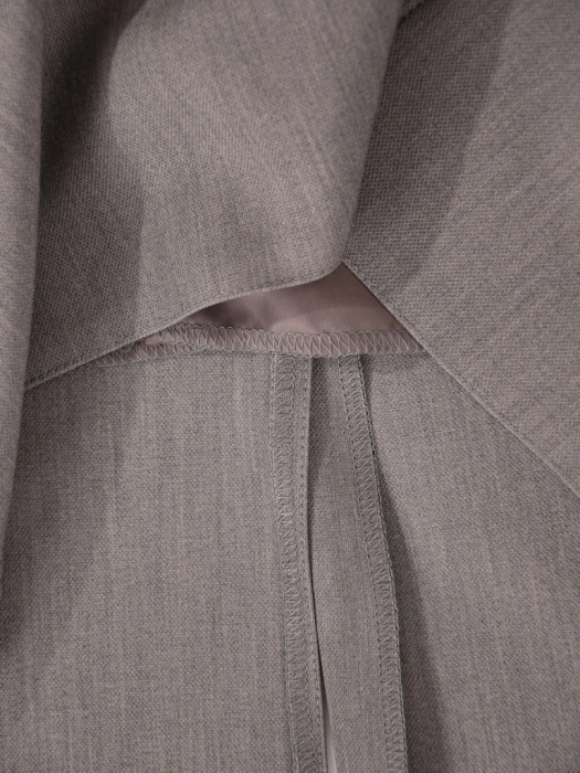 Elegancka szara spódnica midi na jesień – prosty fason z wygodną gumką w pasie i podszewką 41227