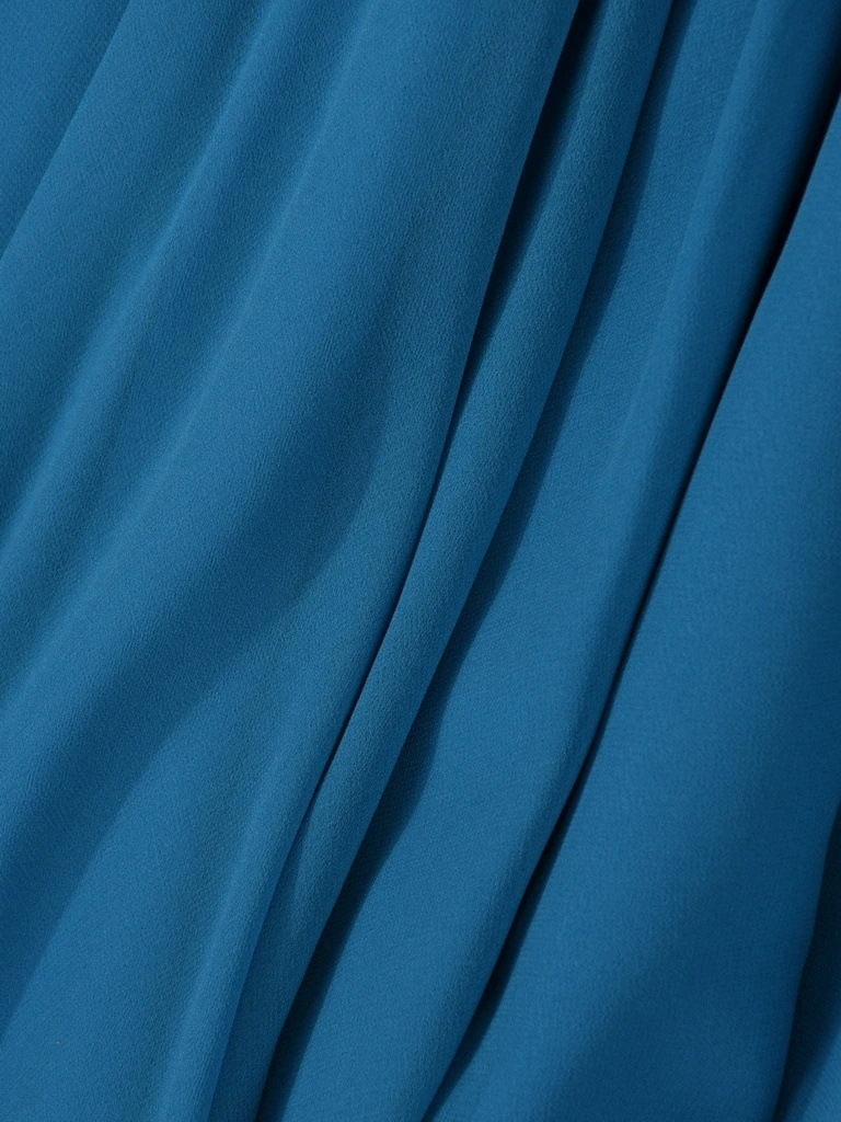 Elegancka sukienka rozkloszowana midi na wesele morska – cekinowy pasek podkreślający talię 30142