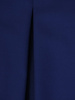Rozkloszowana, chabrowa sukienka z ozdobną kokardą 27348