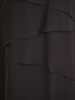 Warstwowa sukienka z szyfonu, kreacja z tiulowym karczkiem 31907
