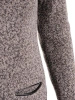 Elegancki sweter damski rozpinany na zamek – prosty krój ze wstawkami z ekoskóry 38977