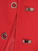 Czerwony płaszcz damski z ozdobnym zapięciem 28535