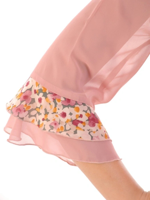 Elegancka sukienka trapezowa midi w kwiaty – lekki fason pięknie modelujący figurę 33305