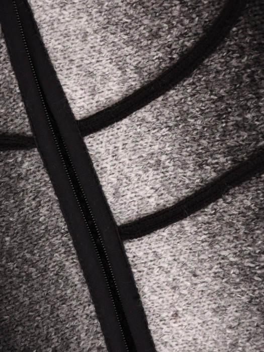 Elegancki sweter damski rozpinany ze stójką – luźny fason z kieszeniami zapewniający wygodę 42183
