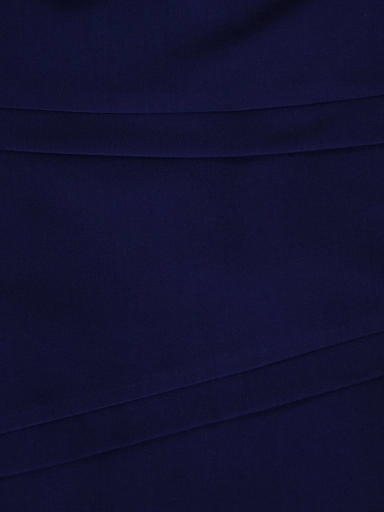 Granatowa sukienka wieczorowa na święta i andrzejki midi – prosty krój z gipiurowym akcentem 9655