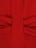 Czerwona sukienka z wyszczuplającymi zakładkami 23134