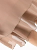 Elegancka sukienka damska o fasonie trapezu cappuccino – subtelny, tuszujący krój z rękawem 3/4 29034