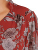Szyfonowa sukienka z guzikami przy dekolcie w kwiaty 27293