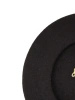 Klasyczny czarny beret damski z wełny merynosa – elegancki fason z antenką w stylu francuskim 40874