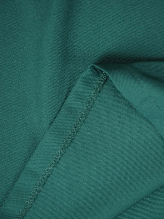 Klasyczna butelkowa bluzka plus size z dekoltem V – prosty fason z ozdobnymi wiązaniami, wysmuklający 38616
