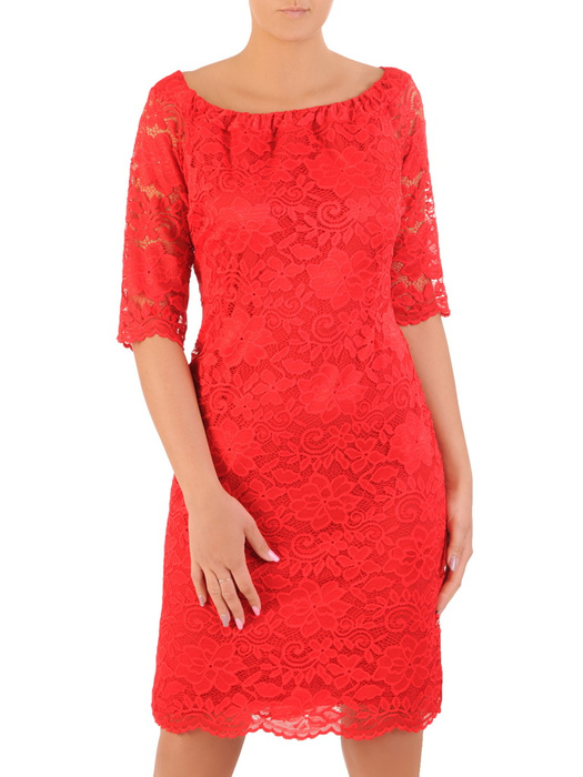 Elegancka sukienka hiszpanka w kolorze czerwonym 32734