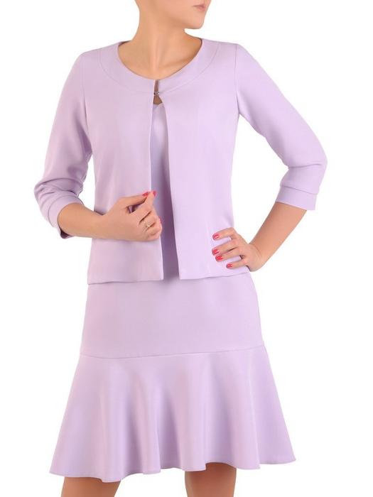 Kostium damski, liliowa sukienka z żakietem  29096