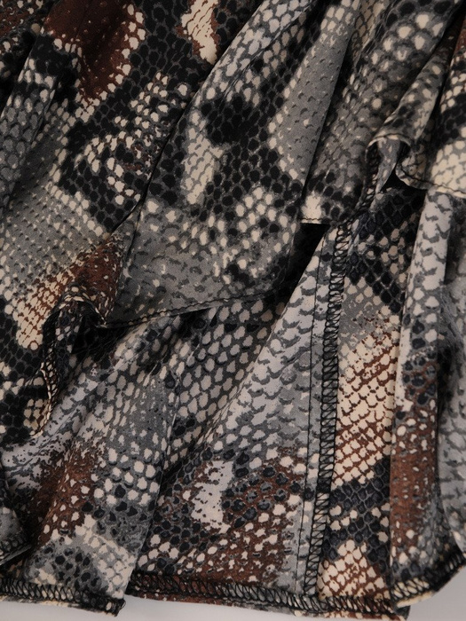 Wężowa sukienka w wyszczuplającym fasonie, modna kreacja maxi 22687