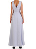Błękitna suknia z modnym trenem, długa kreacja na wesele 21534