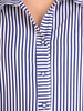Bluzka koszulowa w paski z wąskimi mankietami 31811