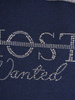 Bluzka z ozdobnym napisem i ażurową wstawką na ramionach 27859