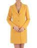 Klasyczny, żółty płaszcz z kołnierzem 32619
