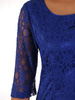 Niebieska, koronkowa sukienka z kwiatową aplikacją 23482