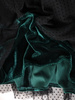 Rozkloszowana sukienka z aksamitu i tiulu, kreacja w groszki 31916